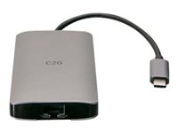 C2G USB-C® Mini Dock with HDMI, 2x USB-A, Ethernet, SD Card Reader, and USB-C Power Delivery up to 100W - 4K 30Hz - Telakointiasema - USB-C / Thunderbolt 3 - HDMI - 1GbE C2G54458