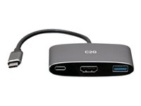 C2G USB C Docking Station with 4K HDMI, USB, and USB C - Power Delivery up to 100W - Telakointiasema - USB-C / Thunderbolt 3 - HDMI C2G54460