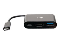 C2G USB C Docking Station with 4K HDMI, USB, and USB C - Power Delivery up to 60W - Telakointiasema - USB-C / Thunderbolt 3 - HDMI C2G54453