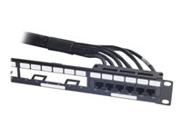 APC Data Distribution Cable - Verkkokaapeli - TAA-yhdenmukainen - RJ-45 (naaras) to RJ-45 (naaras) - 7 m - UTP - CAT 6 - musta DDCC6-023