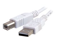 C2G - USB-kaapeli - USB (uros) to USB Type B (uros) - USB 2.0 - 1 m - valkoinen 81560