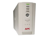 APC Back-UPS CS 500 - UPS - Vaihtovirta 230 V - 300 watti(a) - 500 VA - RS-232, USB - lähtöliittimet: 4 - beige BK500EI