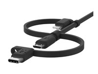 Belkin BOOST CHARGE Universal - USB-kaapeli - USB uros to Micro-USB Type B, Lightning, 24 pin USB-C uros - 1 m CAC001BT1MBK