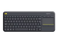 Logitech Wireless Touch Keyboard K400 Plus - Näppäimistö - langaton - 2.4 GHz - Pohjoismaat - musta 920-007141