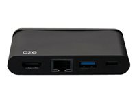 C2G USB C Dock with HDMI, USB, Ethernet, USB C & Power Delivery up to 100W - Telakointiasema - USB-C / Thunderbolt 3 - HDMI - GigE C2G54455