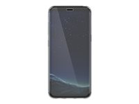 OtterBox Clearly Protected Skin - Takakansi matkapuhelimelle - musta, läpinäkyvä - sekä Alpha Glass screen protector malleihin Samsung Galaxy S8 78-51251