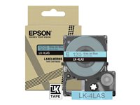 Epson LabelWorks LK-4LAS - Harmaa sinisellä - Rulla (1,2 cm x 8 m) 1 kasetti(a) ripustuslaatikko - nauhakasetti malleihin LabelWorks LW-C410, LW-C610 C53S672106