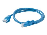 C2G Cat6 Booted Unshielded (UTP) Network Patch Cable - Kytkentäkaapeli - RJ-45 (uros) to RJ-45 (uros) - 1.5 m - UTP - CAT 6 - valettu, piikitön, säikeinen - sininen 83387