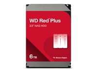 WD Red Plus WD60EFPX - Kiintolevyasema - 6 Tt - sisäinen - 3.5" - SATA 6Gb/s - 5400 kierrosta/min - puskuri: 256 Mt WD60EFPX