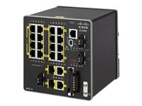 Cisco Industrial Ethernet 2000 Series - Kytkin - Hallinnoitu - 16 x 10/100 (PoE+) + 2 x combo Gigabit SFP - DIN-kiskoon kiinnitettävä - PoE+ IE-2000-16PTC-G-E