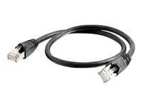 C2G Cat6a Booted Shielded (STP) Network Patch Cable - Kytkentäkaapeli - RJ-45 (uros) to RJ-45 (uros) - 1 m - STP - CAT 6a - valettu, piikitön, säikeinen - musta 89915