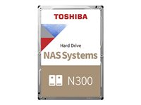 Toshiba N300 NAS - Kiintolevyasema - 4 Tt - sisäinen - 3.5" - SATA 6Gb/s - 7200 kierrosta/min - puskuri: 256 Mt HDWG440UZSVA