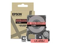 Epson LabelWorks LK-4RBJ - Musta mattapunaisella - Rulla (1,2 cm x 8 m) 1 kasetti(a) ripustuslaatikko - nauhakasetti malleihin LabelWorks LW-C410, LW-C610 C53S672071