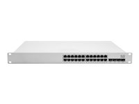 Cisco Meraki Cloud Managed MS350-24P - Kytkin - L3 - Hallinnoitu - 24 x 10/100/1000 (PoE+) + 4 x 10 Gigabit SFP+ (maa-satelliittiyhteys) - työpöytä, telineeseen asennettava - PoE+ (370 W) MS350-24P-HW