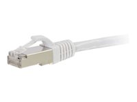 C2G Cat6a Booted Shielded (STP) Network Patch Cable - Kytkentäkaapeli - RJ-45 (uros) to RJ-45 (uros) - 7 m - STP - CAT 6a - valettu, piikitön, säikeinen - valkoinen 89940