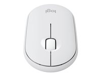 Logitech Pebble Mouse 2 M350s - Hiiri - optinen - 3 painiketta - langaton - Bluetooth 5.2 LE - yksisävyinen valkoinen 910-007013