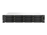 QNAP TS-1264U-RP - NAS-palvelin - 12 telineet - telineasennettava - SATA 6Gb/s - RAID RAID 0, 1, 5, 6, 10, JBOD, 50, 60 - RAM 8 Gt - 2.5 Gigabit Ethernet - iSCSI tuki - 2U TS-1264U-RP-8G