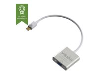 Vision Techconnect - Näyttösovitin - Mini DisplayPort (uros) to HD-15 (VGA) (naaras) - 22 cm - valkoinen TC-MDPVGA