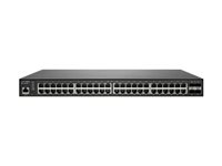 SonicWall Switch SWS14-48FPOE - Kytkin - Hallinnoitu - 48 x 10/100/1000 (PoE+) + 4 x 10 Gigabit SFP+ - telineeseen asennettava - PoE+ (740 W) - sekä 1 vuoden ympärivuorokautinen tuki 02-SSC-8383