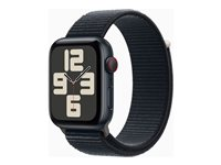Apple Watch SE (GPS + Cellular) - 2. sukupolvi - 44 mm - keskiyö - älykello kanssa urheiluranneke - tekstiili - keskiyö ranteen koko: 145-220 mm - 32 Gt - Wi-Fi, LTE, Bluetooth - 4G - 33 g MRHC3KS/A