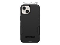 OtterBox Commuter Series - Takakansi matkapuhelimelle - MagSafe-yhteensopiva - polykarbonaatti, synteettinen kumi - musta malleihin Apple iPhone 14 Plus, 15 Plus 77-92578