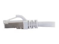 C2G Cat6a Booted Shielded (STP) Network Patch Cable - Kytkentäkaapeli - RJ-45 (uros) to RJ-45 (uros) - 1.5 m - STP - CAT 6a - valettu, piikitön, säikeinen - valkoinen 89936