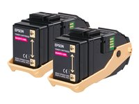Epson Double Pack - 2 pakettia - magenta - alkuperäinen - väriainekasetti malleihin Epson AL-C9500DN; AcuLaser C9300D2TN, C9300D3TNC, C9300DN, C9300DTN, C9300N, C9300TN C13S050607