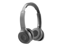 Cisco Headset 730 - Kuuloke + mikrofoni - korvien päällä - Bluetooth - langaton - aktiivinen melunpoisto - hiilen musta - sekä latausalusta malleihin Cisco DX70, DX80; IP DECT Phone 6825; IP Phone 88XX; Unified Wireless IP Phone 8821 HS-WL-730-BUNAS-C