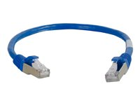 C2G Cat6a Booted Shielded (STP) Network Patch Cable - Kytkentäkaapeli - RJ-45 (uros) to RJ-45 (uros) - 30 m - STP - CAT 6a - valettu, piikitön, säikeinen - sininen 89930