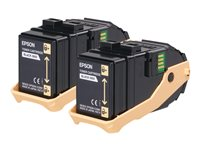 Epson Double Pack - 2 pakettia - musta - alkuperäinen - väriainekasetti malleihin Epson AL-C9500DN; AcuLaser C9300D2TN, C9300D3TNC, C9300DN, C9300DTN, C9300N, C9300TN C13S050609