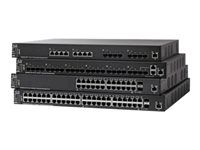 Cisco 550X Series SF550X-48MP - Kytkin - L3 - Hallinnoitu - 48 x 10/100 (PoE+) + 2 x 10 Gigabit SFP+ yhdistelmä + 2 x SFP+ - telineeseen asennettava - PoE+ (740 W) SF550X-48MP-K9-EU