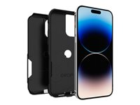 OtterBox Commuter Series - Takakansi matkapuhelimelle - antimikrobinen - synteettinen kumi, polykarbonaatti, 35 % kierrätettyä muovia - musta malleihin Apple iPhone 14 Pro 77-88426
