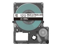 Epson LabelWorks LK-4WBJ - Black on matte white - Rulla (1,2 cm x 8 m) 1 kasetti(a) ripustuslaatikko - nauhakasetti malleihin LabelWorks LW-C410, LW-C610 C53S672062