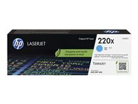 HP 220X - Tuottoisa - sinivihreä - alkuperäinen - LaserJet - laatikko - väriainekasetti (W2201X) malleihin Color LaserJet Pro 4201, MFP 4301, MFP 4303 W2201X