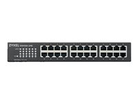 Zyxel GS-1100-24E - Kytkin - hallitsematon - 24 x 10/100/1000 - telineeseen asennettava, seinään asennettava GS1100-24E-EU0103F