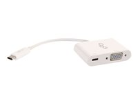 C2G USB C to VGA Video Adapter w/ Power Delivery - USB Type C to VGA White - Ulkoinen videoadapteri - USB-C - VGA - valkoinen 80495