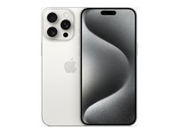 Apple iPhone 15 Pro Max - 5G älypuhelin - Kaksois-SIM / sisäinen muisti 512 Gt - OLED-näyttö - 6.7" - 2796 x 1290 pixels (120 Hz) - 3 takakameraa 48 MP, 12 MP, 12 MP - front camera 12 MP - valkoinen tiotaani MU7D3QN/A