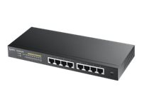 Zyxel GS1900-8HP - Kytkin - smart - 8 x 10/100/1000 (PoE+) - työpöytä, seinään asennettava - PoE+ (70 W) GS1900-8HP-EU0103F