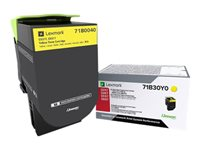 Lexmark X317 - Keltainen - alkuperäinen - väriainekasetti LCCP, LRP malleihin Lexmark CS317dn, CX317dn 71B0040