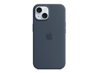 Apple - Takakansi matkapuhelimelle - MagSafe-yhteensopiva - silikoni - myrskyn sininen malleihin iPhone 15 MT0N3ZM/A