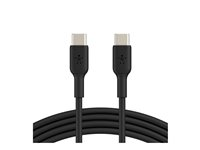 Belkin BoostCharge - USB-kaapeli - 24 pin USB-C (uros) to 24 pin USB-C (uros) - 1 m - musta CAB003BT1MBK