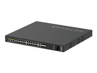 NETGEAR AV Line M4250-26G4XF-PoE+ - Kytkin - L3 - Hallinnoitu - 24 x 10/100/1000 (PoE+) + 2 x 10/100/1000 + 4 x 1 Gigabit / 10 Gigabit SFP+ - sivusta sivuun ilmavirtaus - telineeseen asennettava - PoE+ (480 W) GSM4230PX-100EUS