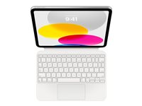 Apple Magic Keyboard Folio - Näppäimistö- ja kalvokotelo - sekä kosketuslevy - Apple Smart connector - Ruotsi malleihin iPad Wi-Fi (10. sukupolvi) MQDP3S/A