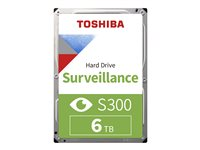 Toshiba S300 Surveillance - Kiintolevyasema - 6 Tt - sisäinen - 3.5" - SATA 6Gb/s - 5400 kierrosta/min - puskuri: 256 Mt HDWT860UZSVA