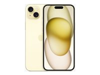Apple iPhone 15 Plus - 5G älypuhelin - Kaksois-SIM / sisäinen muisti 128 Gt - OLED-näyttö - 6.7" - 2796 x 1290 pixels - 2 takakameraa 48 MP, 12 MP - front camera 12 MP - keltainen MU123QN/A