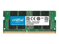 Crucial - DDR4 - moduuli - 16 Gt - SO-DIMM 260-pin - 2400 MHz / PC4-19200 - CL17 - 1.2 V - puskuroimaton - non-ECC - TAA-yhteensopiva CT16G4SFD824AT