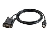 C2G Serial RS232 Adapter Cable - USB / sarjakaapeli - USB (uros) to DB-9 (uros) - 1.5 m - musta 86887