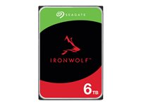 Seagate IronWolf ST6000VN006 - Kiintolevyasema - 6 Tt - sisäinen - 3.5" - SATA 6Gb/s - puskuri: 256 Mt - sekä 3 vuoden Seagate Rescue Data Recovery ST6000VN006