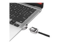 Compulocks MacBook Air 2019-2022 Lock Adapter With Keyed Lock - Turvakaapelilukko - hopea malleihin MacBook Air 13,3" MBALDG03KL