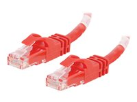 C2G Cat6 Booted Unshielded (UTP) Crossover Patch Cable - Risteytyskaapeli - RJ-45 (uros) to RJ-45 (uros) - 7 m - UTP - CAT 6 - valettu, piikitön, säikeinen - punainen 83562